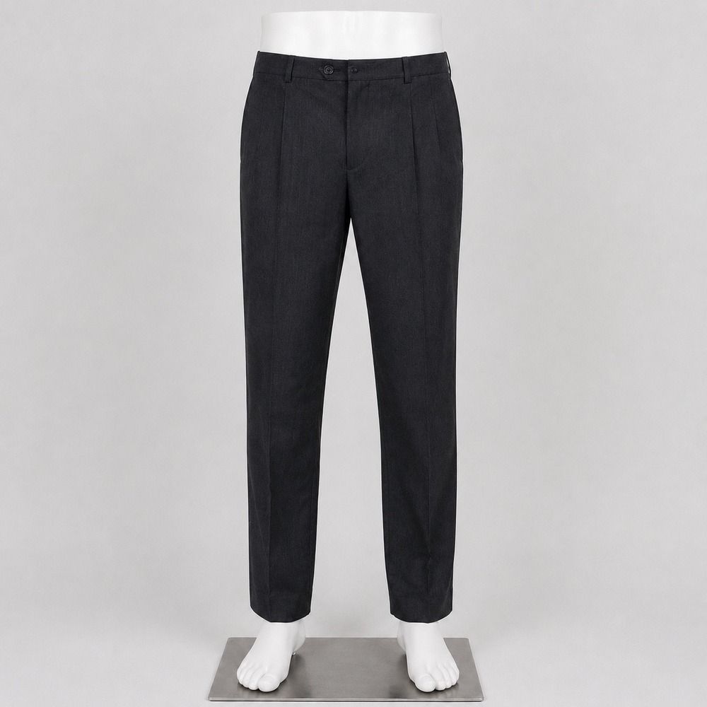 Jos A Bank Executive Collection Windsor Wool Cashmere Charcoal Pleated Pants 35R